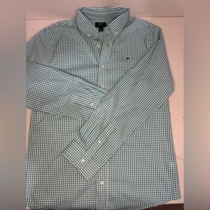 Crown & Ivy Men's Blue Checkered Button Down Shirt